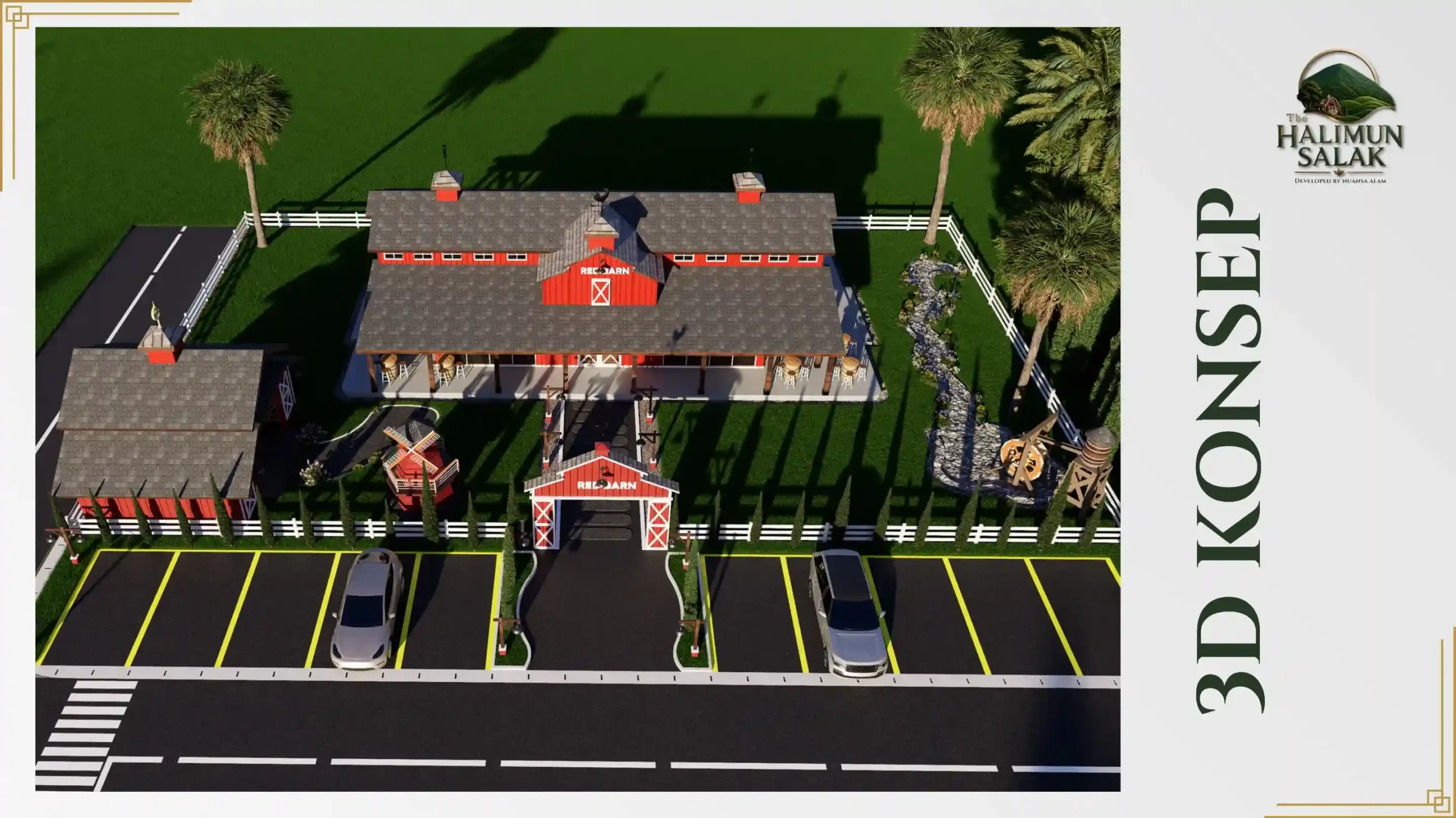 Konsep Kavling Villa The Halimun Salak Bogor dengan desain Eropa Rustic Modern