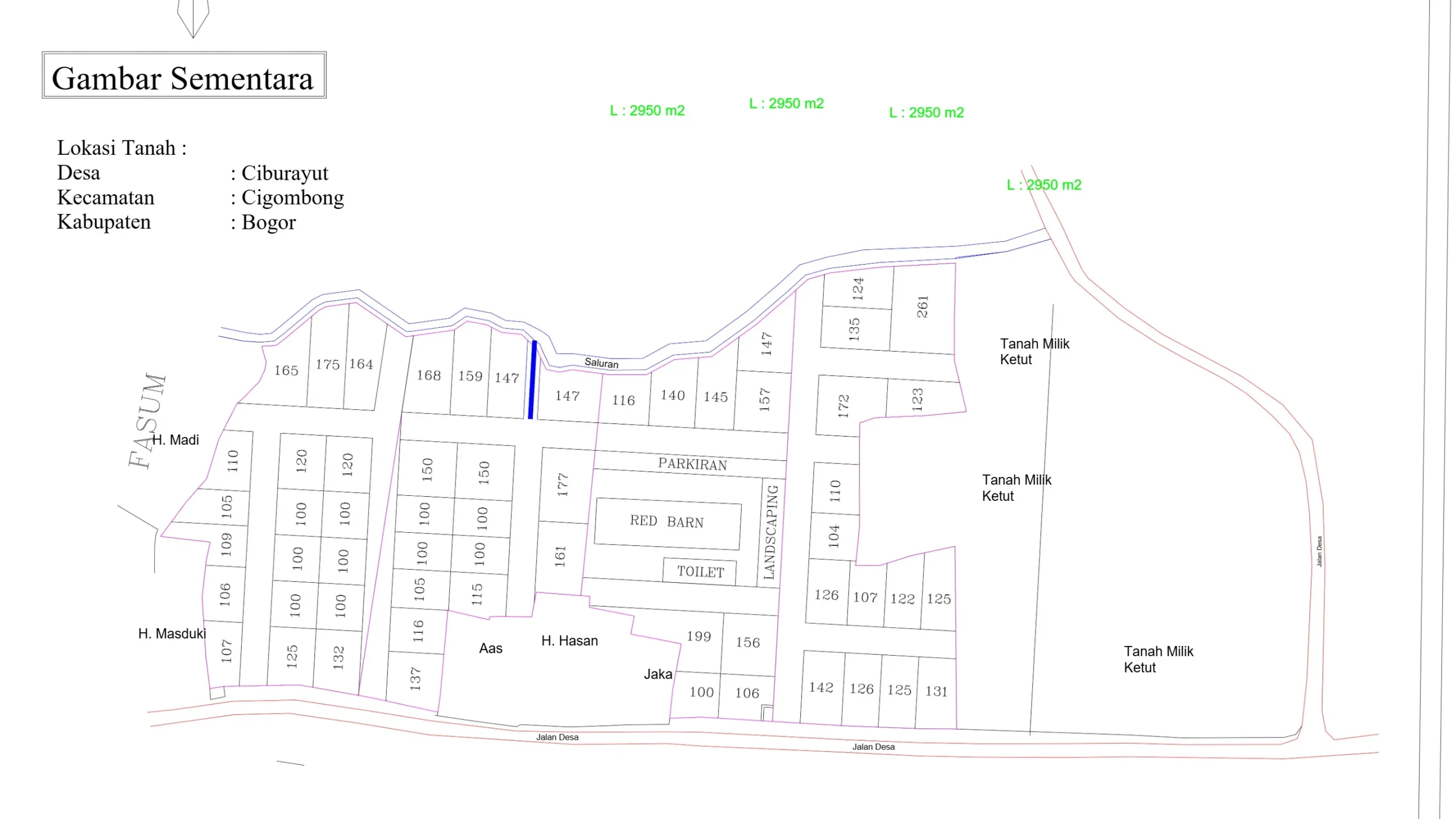 Siteplan The Halimun Salak kavling premium tahap terbaru