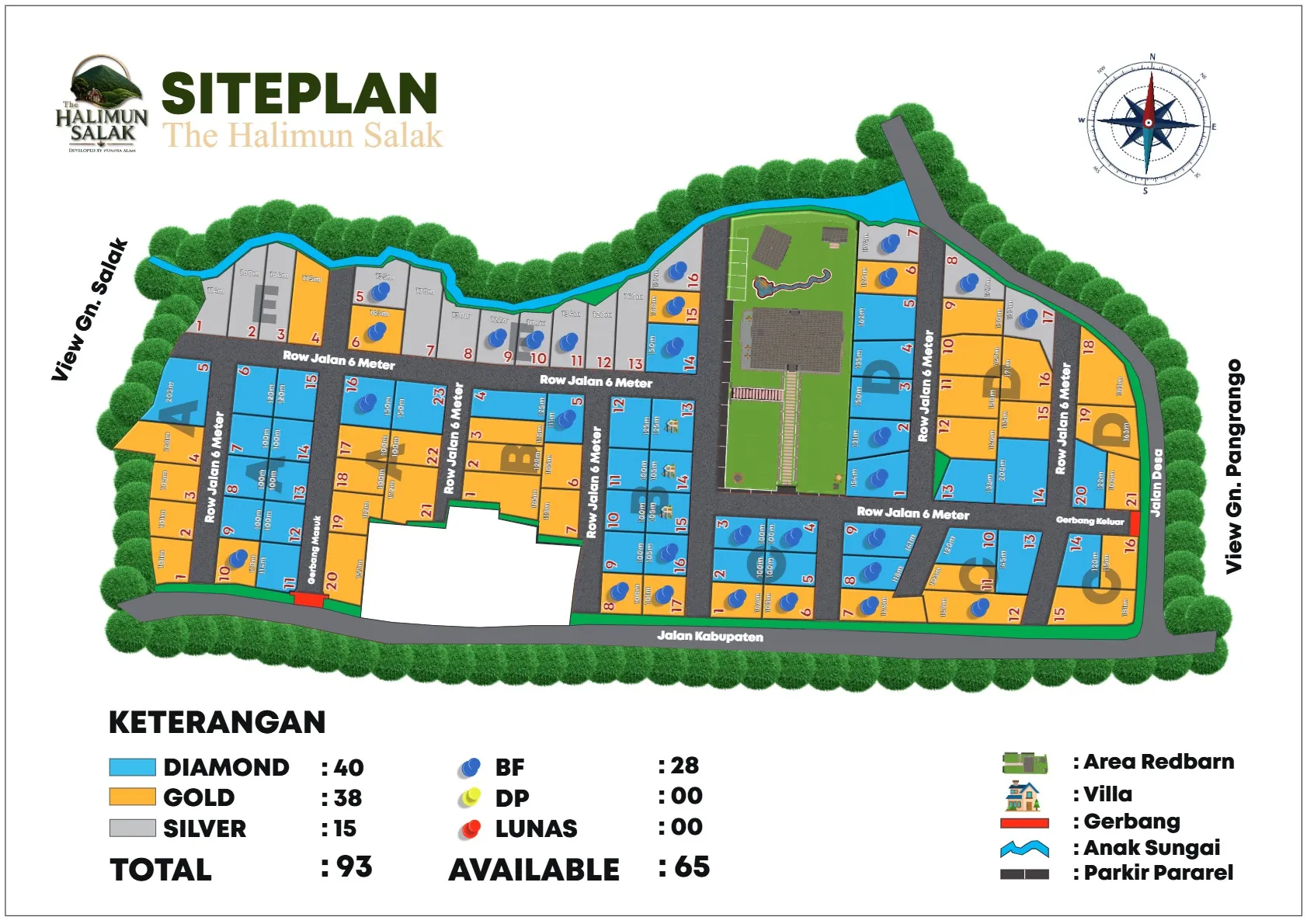 Site plan The Halimun Salak Bogor Selatan kavling villa premium