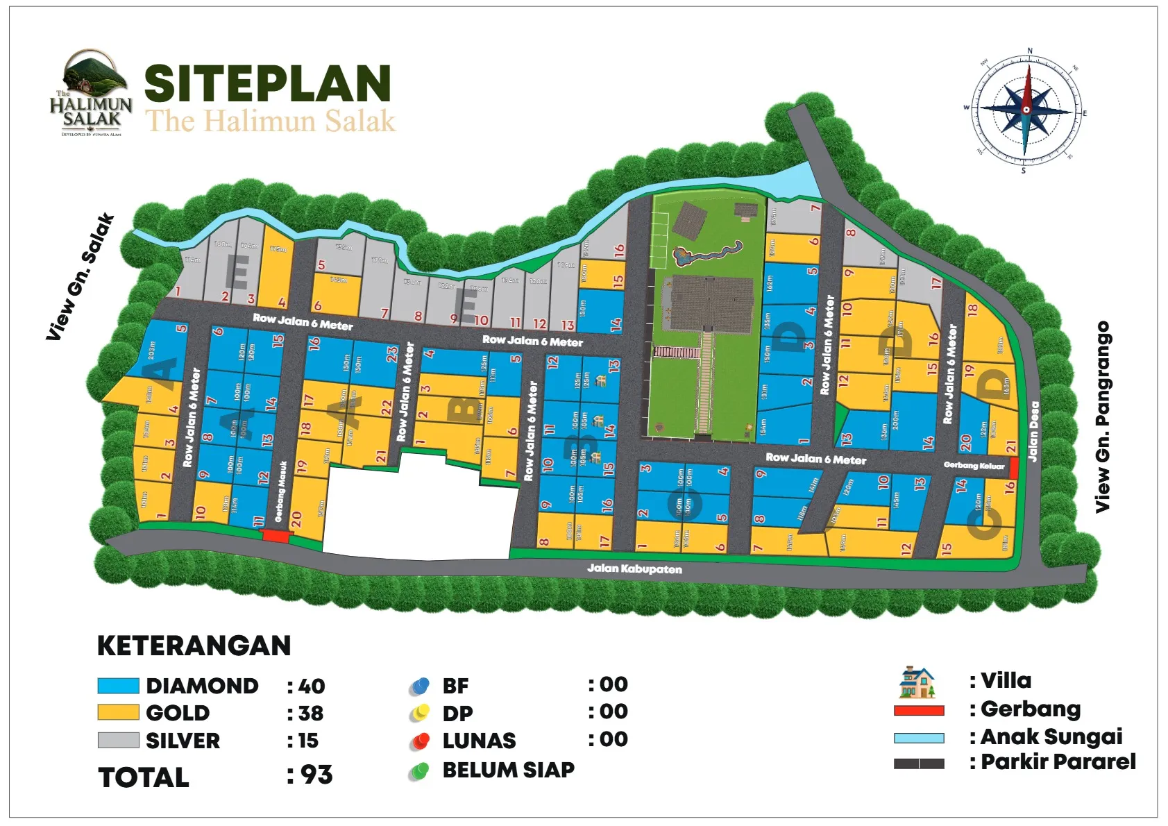 Site plan The Halimun Salak Bogor Selatan kavling villa premium
