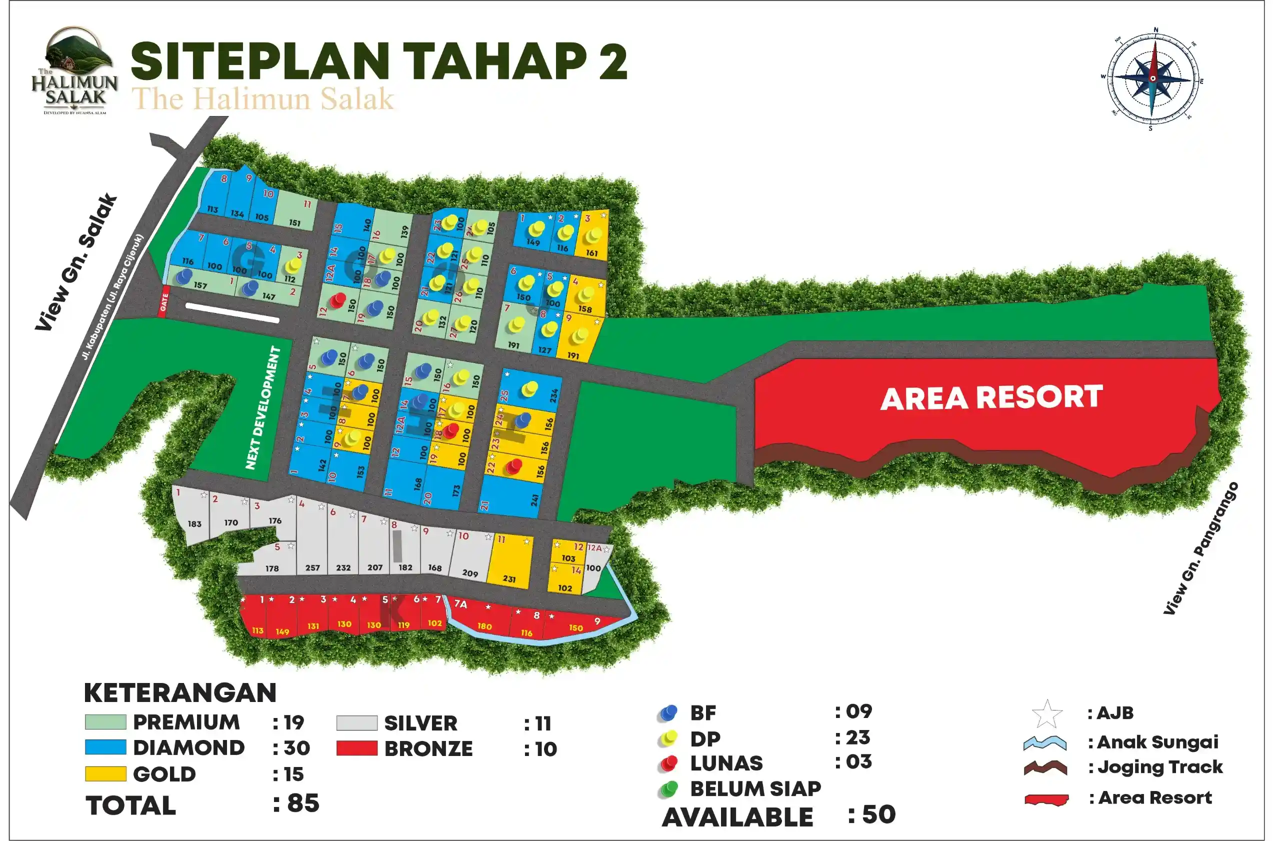 Site plan The Halimun Salak Tahap 2 Bogor Selatan