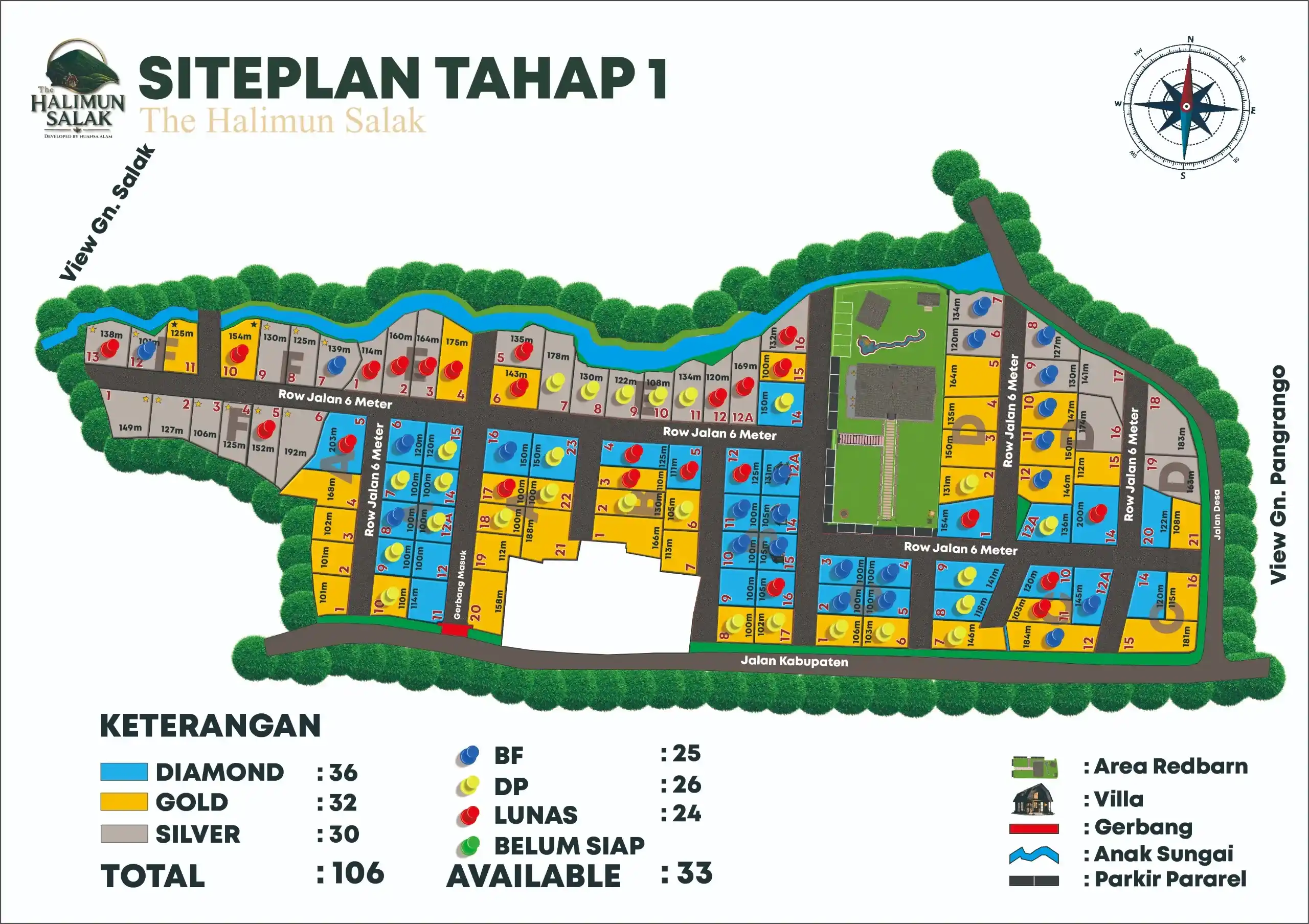 Site plan The Halimun Salak Tahap 1 Bogor Selatan