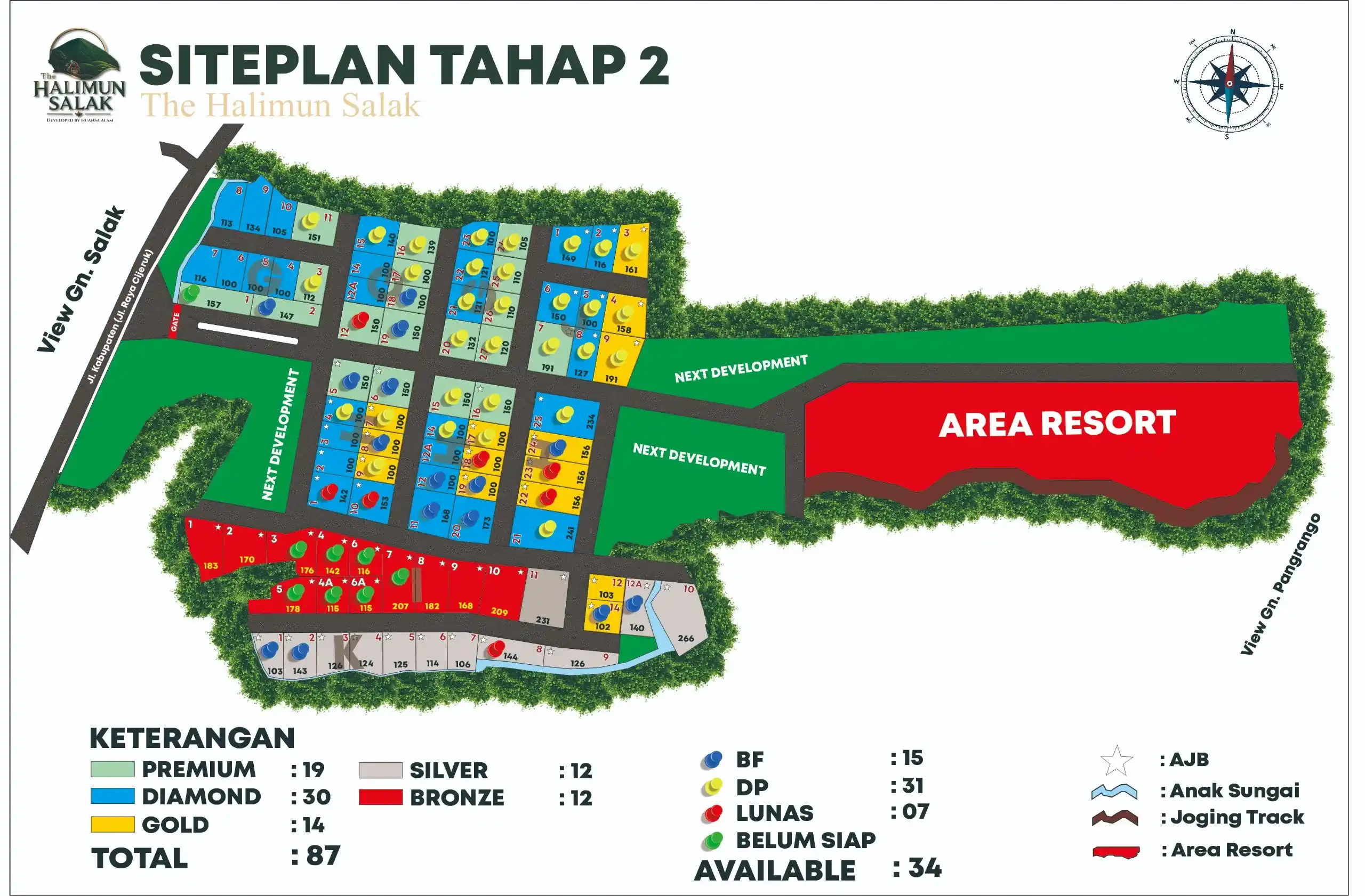 Site plan The Halimun Salak Tahap 2 Bogor Selatan