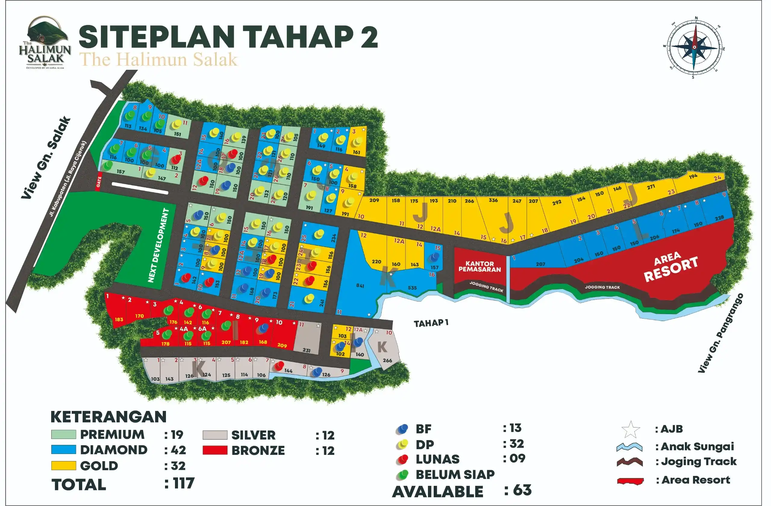Site plan The Halimun Salak Tahap 2 Bogor Selatan